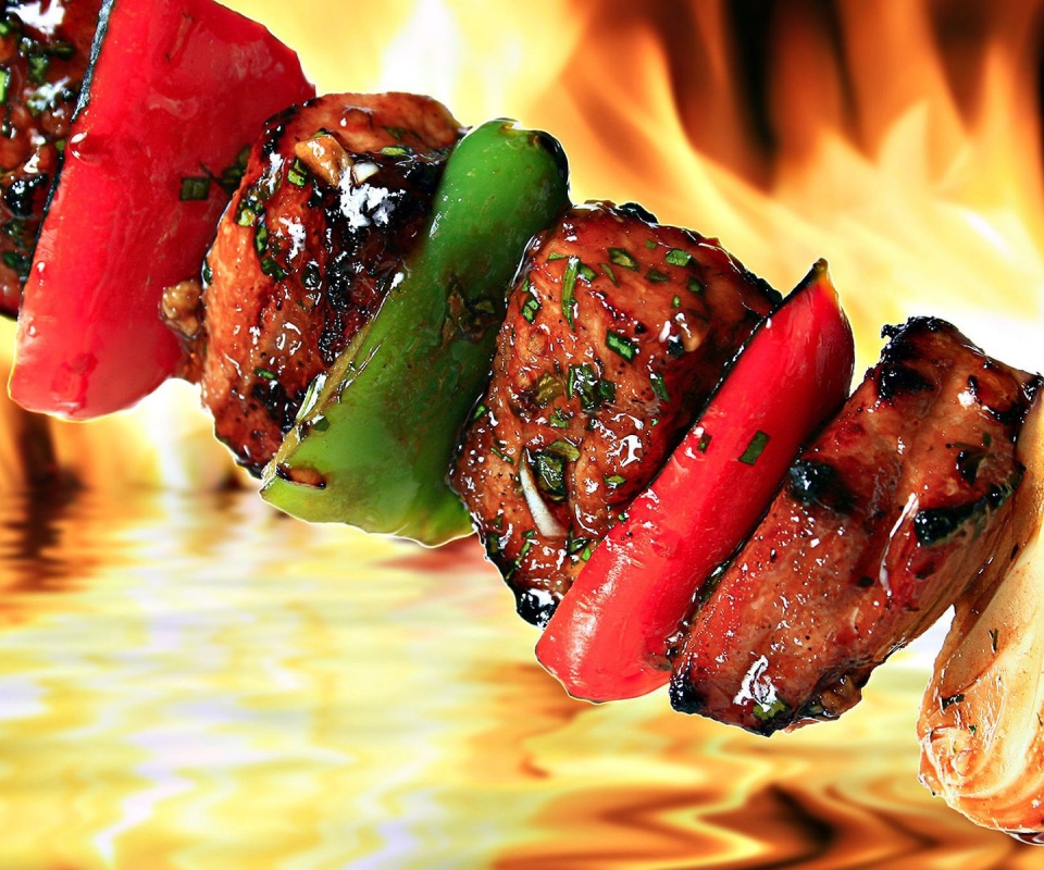 Сочный шашлычок обои