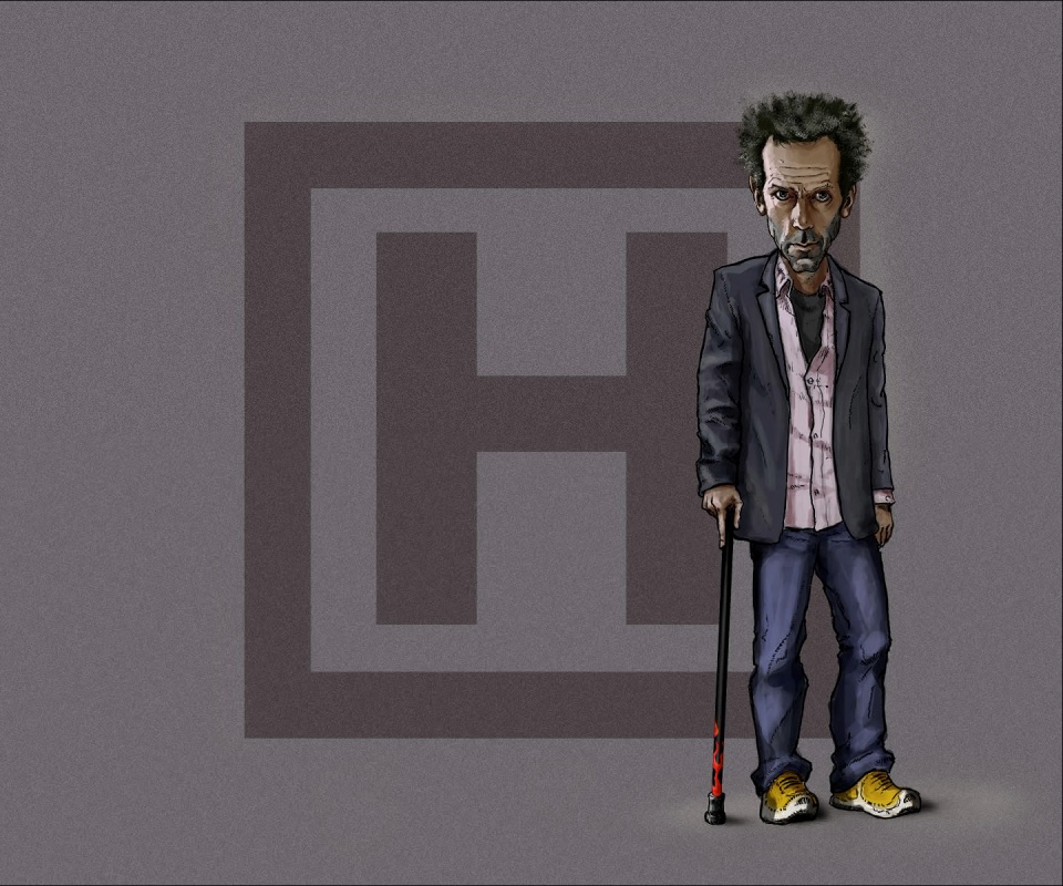 Шарж на доктора Хауса обои