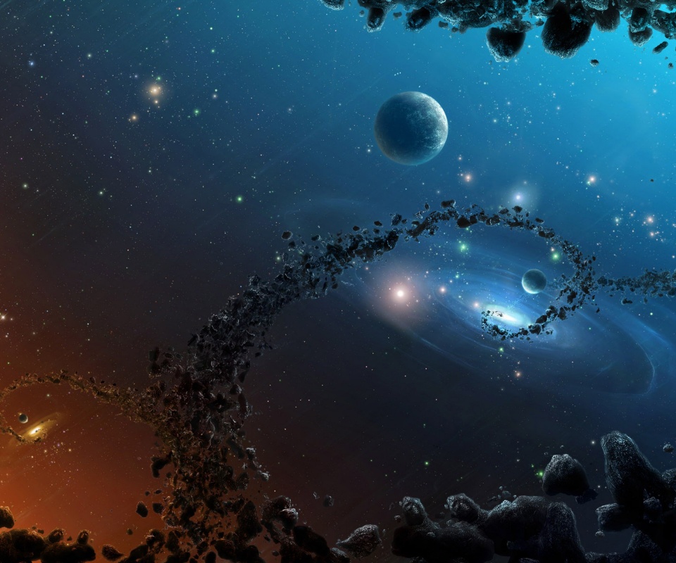 Причудливый пояс астероидов обои