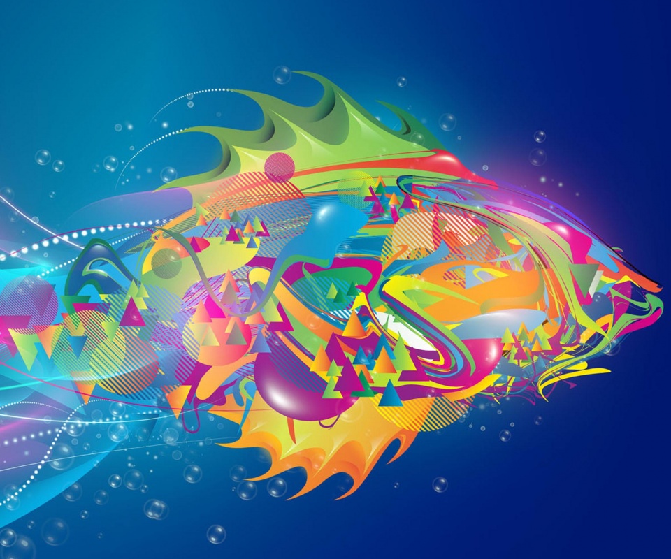 Абстрактная рыба обои