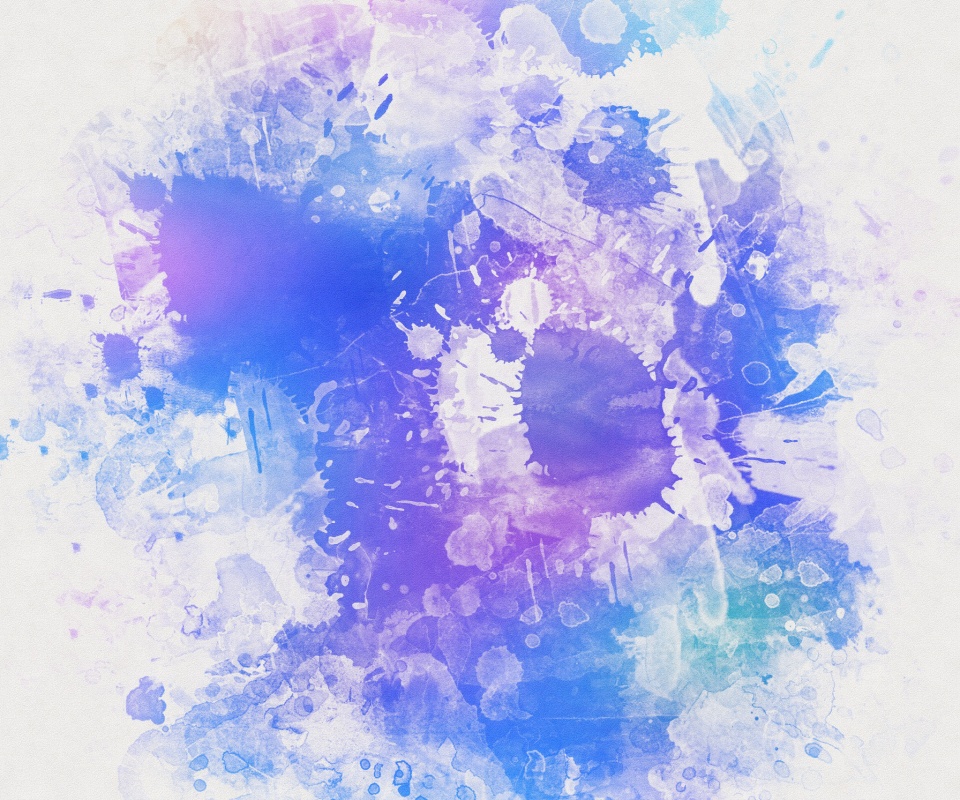 Синие и фиолетовые кляксы обои
