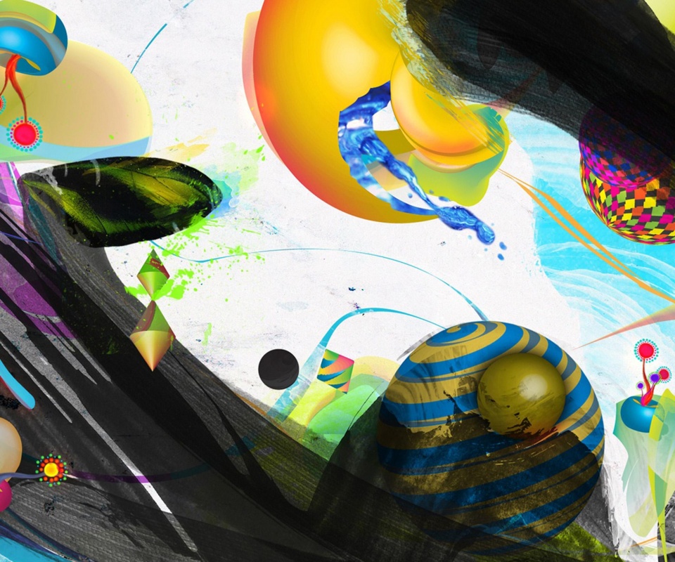 Абстракция из игрушек обои