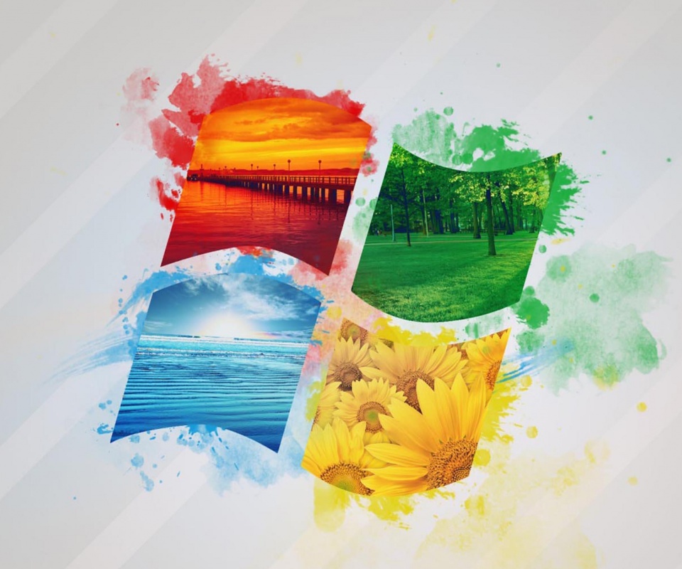 Логотип Winfdows bз фотографий природы обои