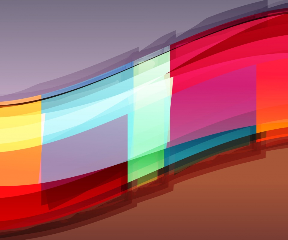 Волна из прозрасных цветных пластин обои