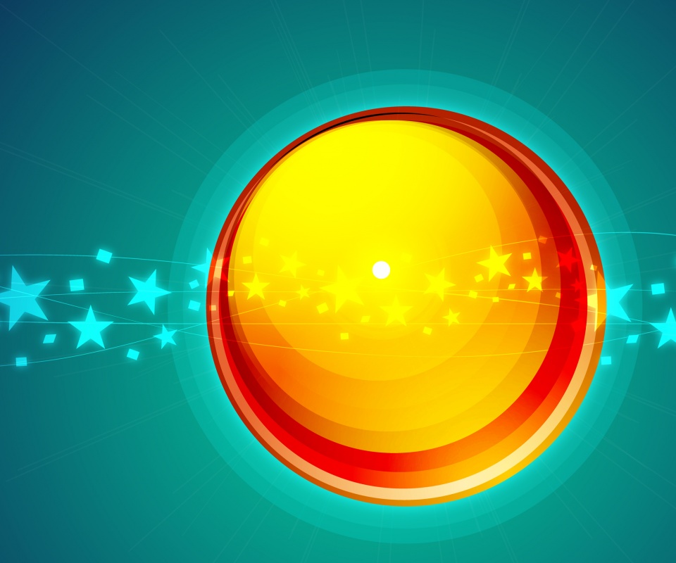 Большой красно-желтый круг обои