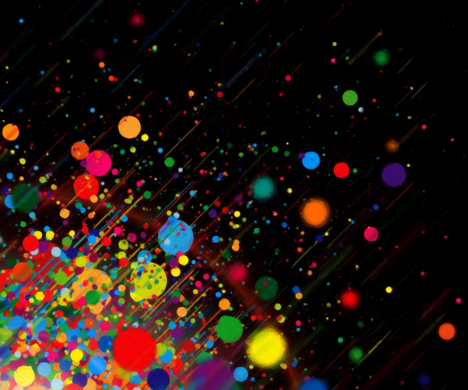 Полёт разноцветных кругов обои