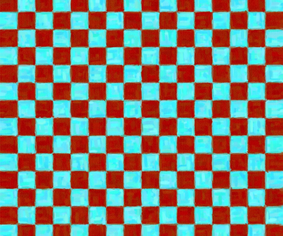 Рисованные красно-голубые клетки обои