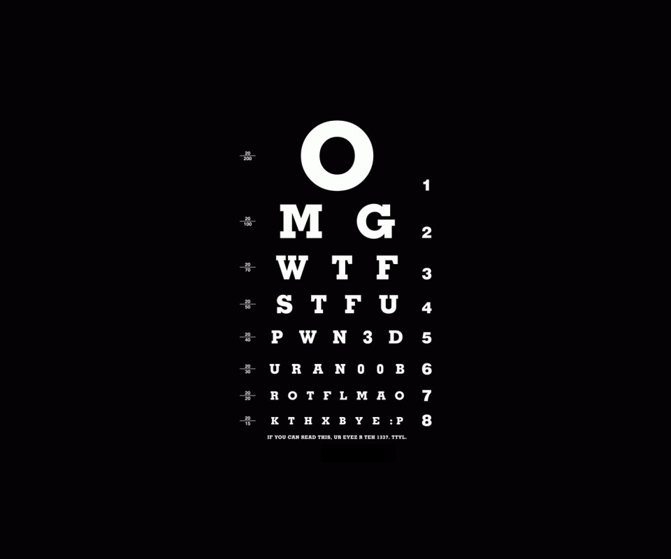 Таблица для проверки зрения обои