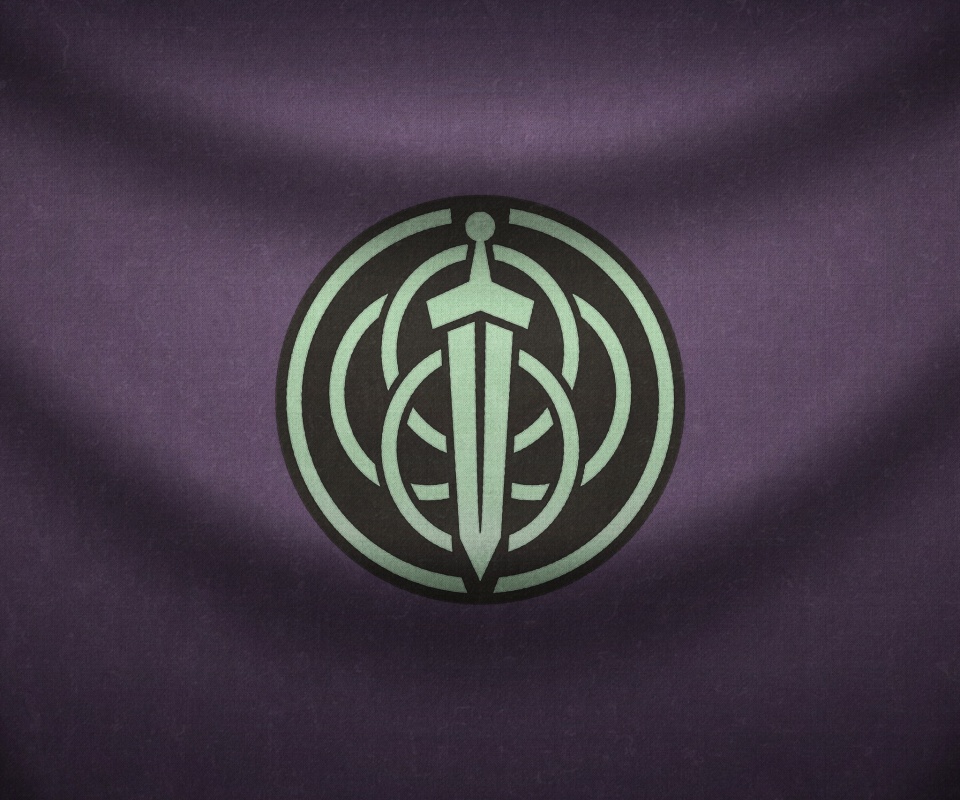 Меч на фоне колец обои