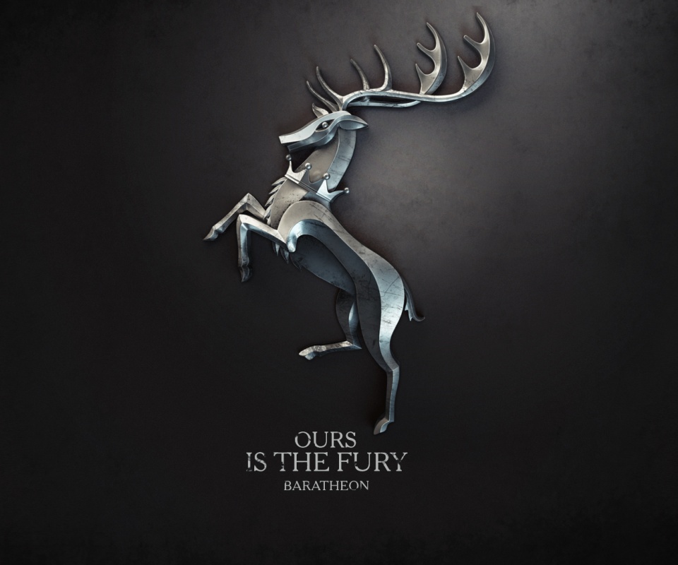 Металлический герб Баратеонов обои