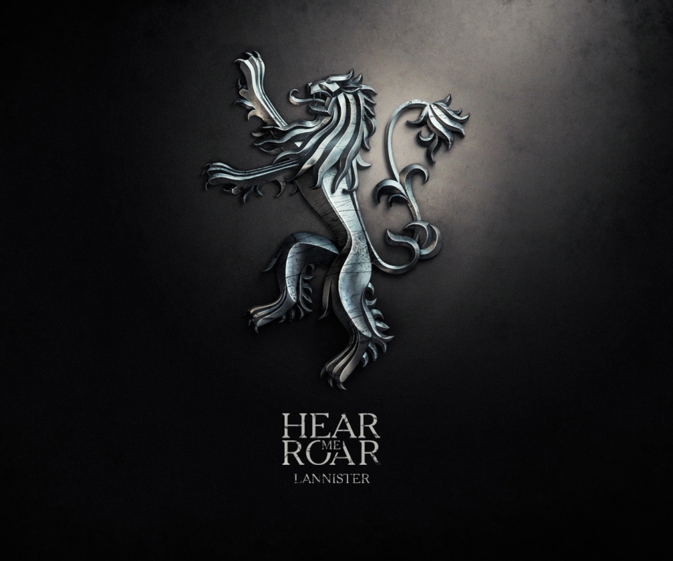 Металлический герб дома Ланнистеров обои