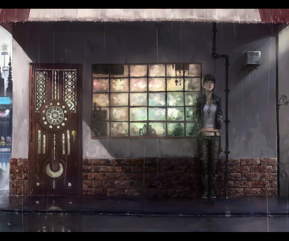 Ожидание под дождем обои