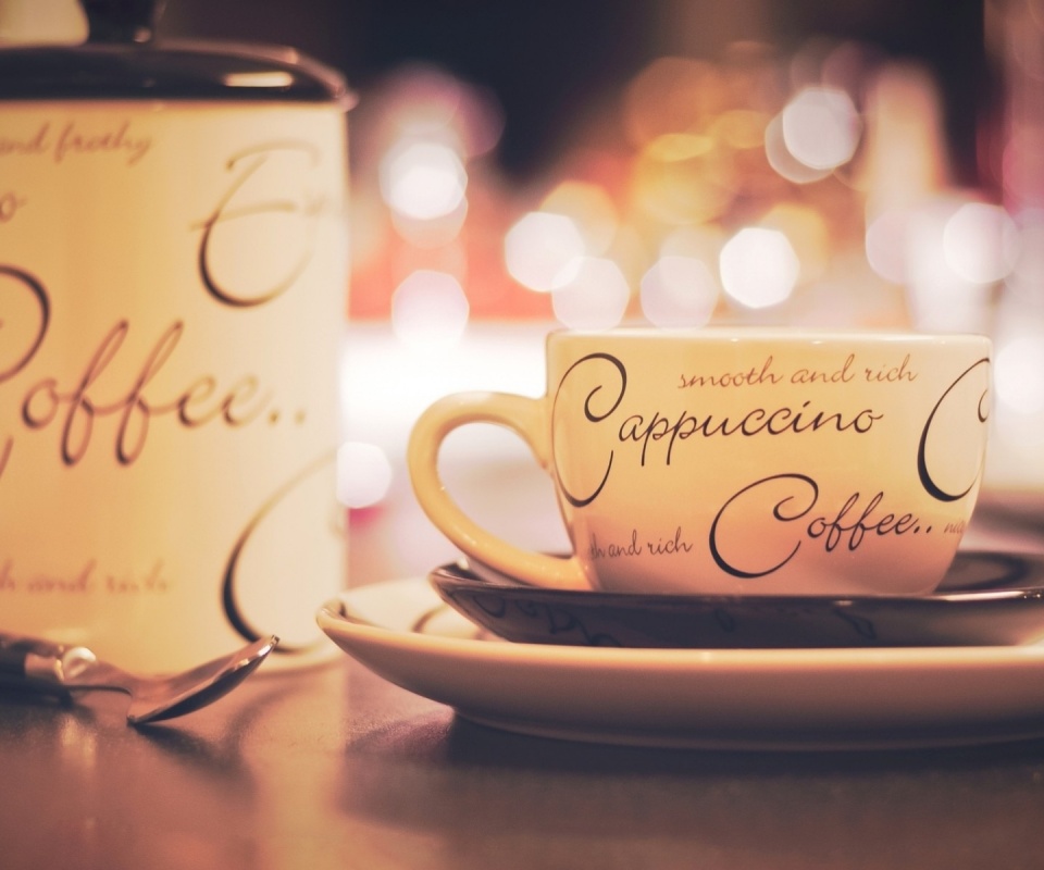 Чашечка капучино обои