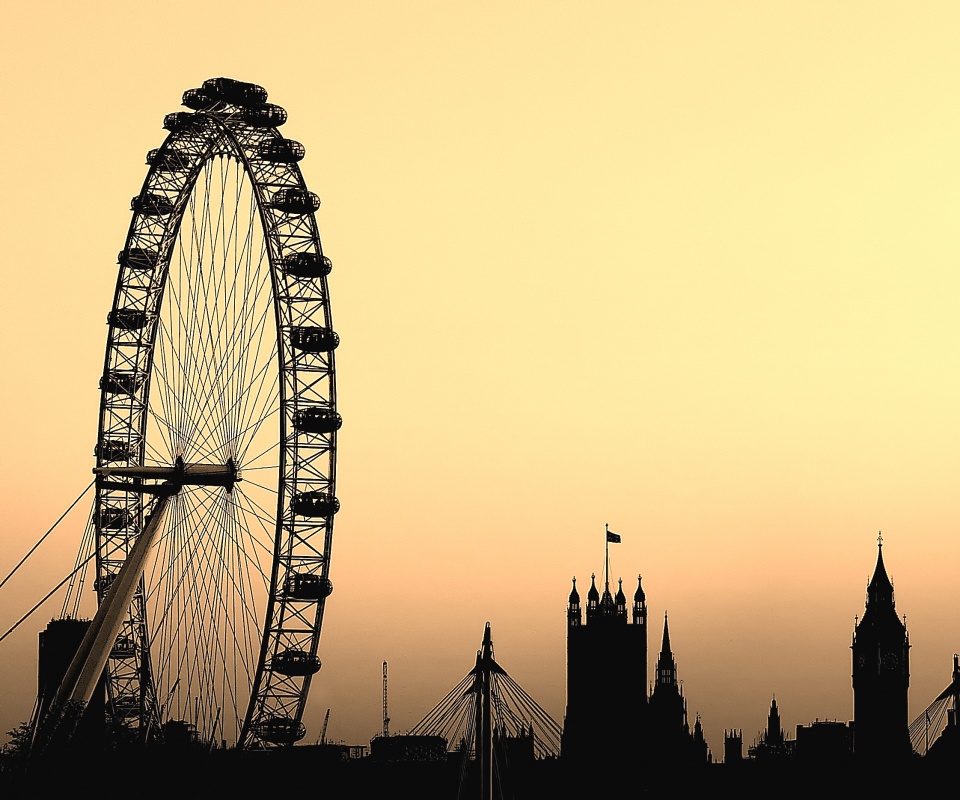 Силуэт Лондона обои