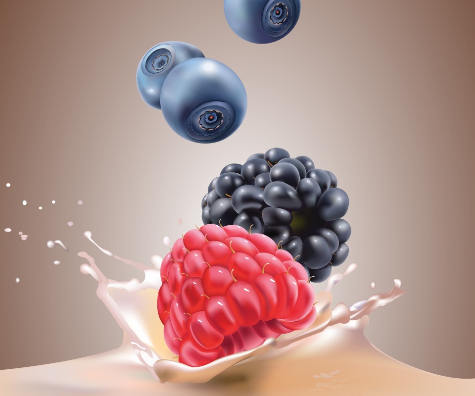 Векторные ягоды обои