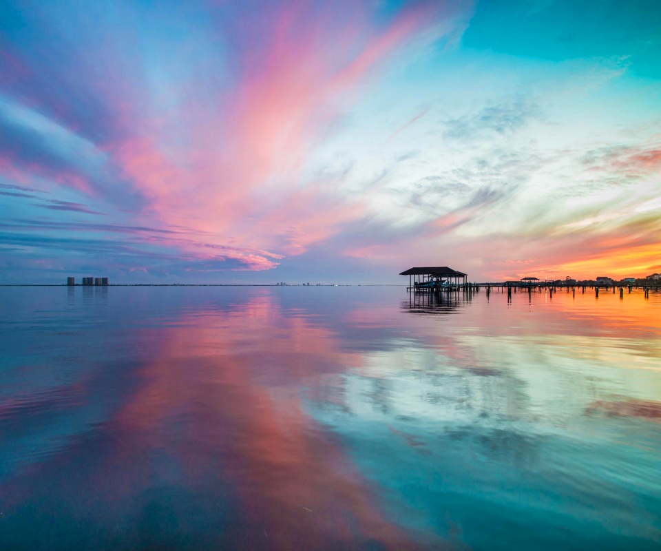 Прекрасный океанский закат обои