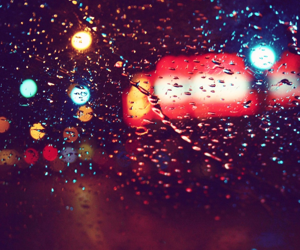 Дождь на стекле обои