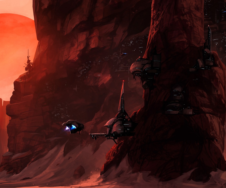 Красные горы обои