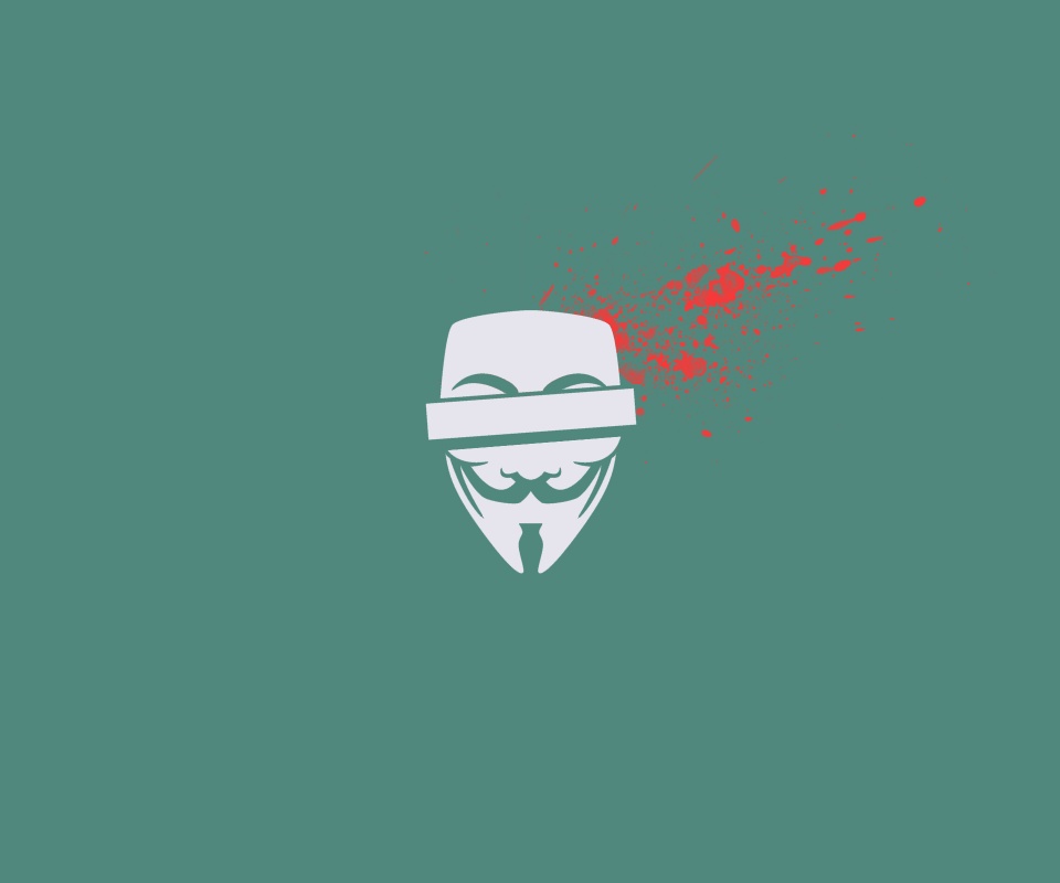 Маска Анонимуса и брызги обои