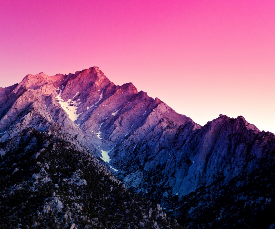 Розовые горы обои