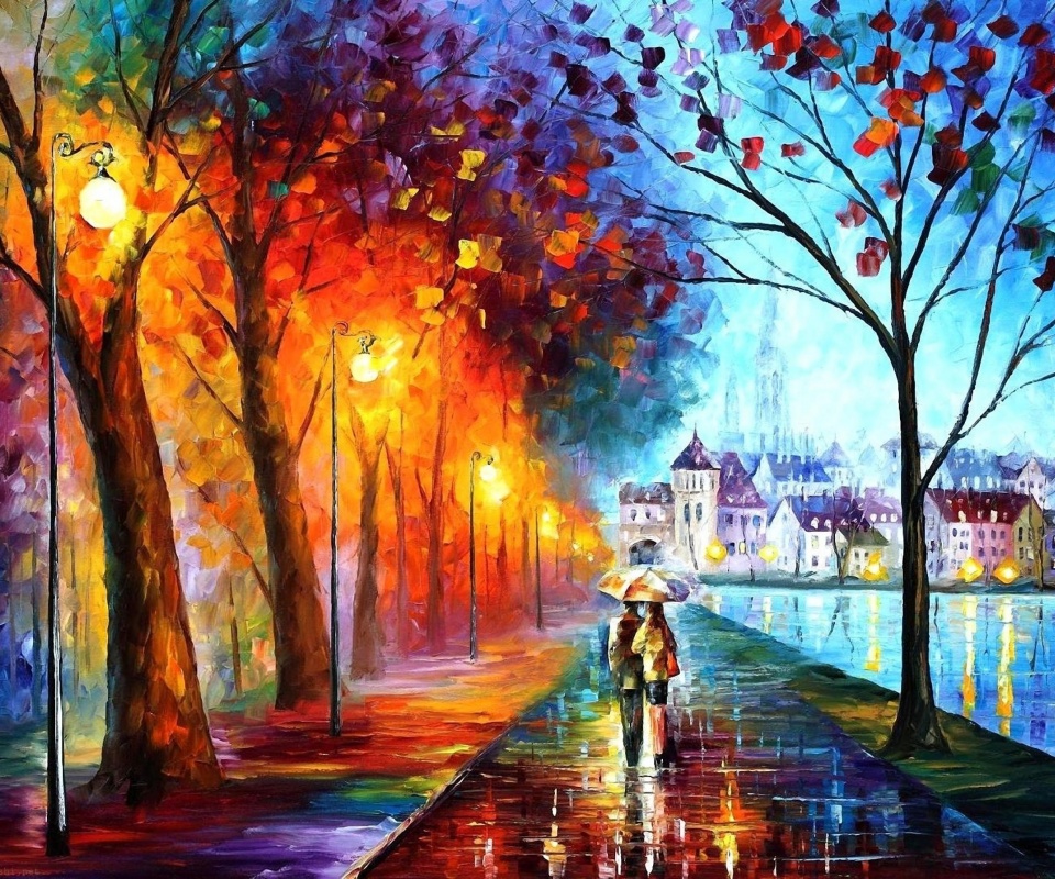 Осень вдвоем обои