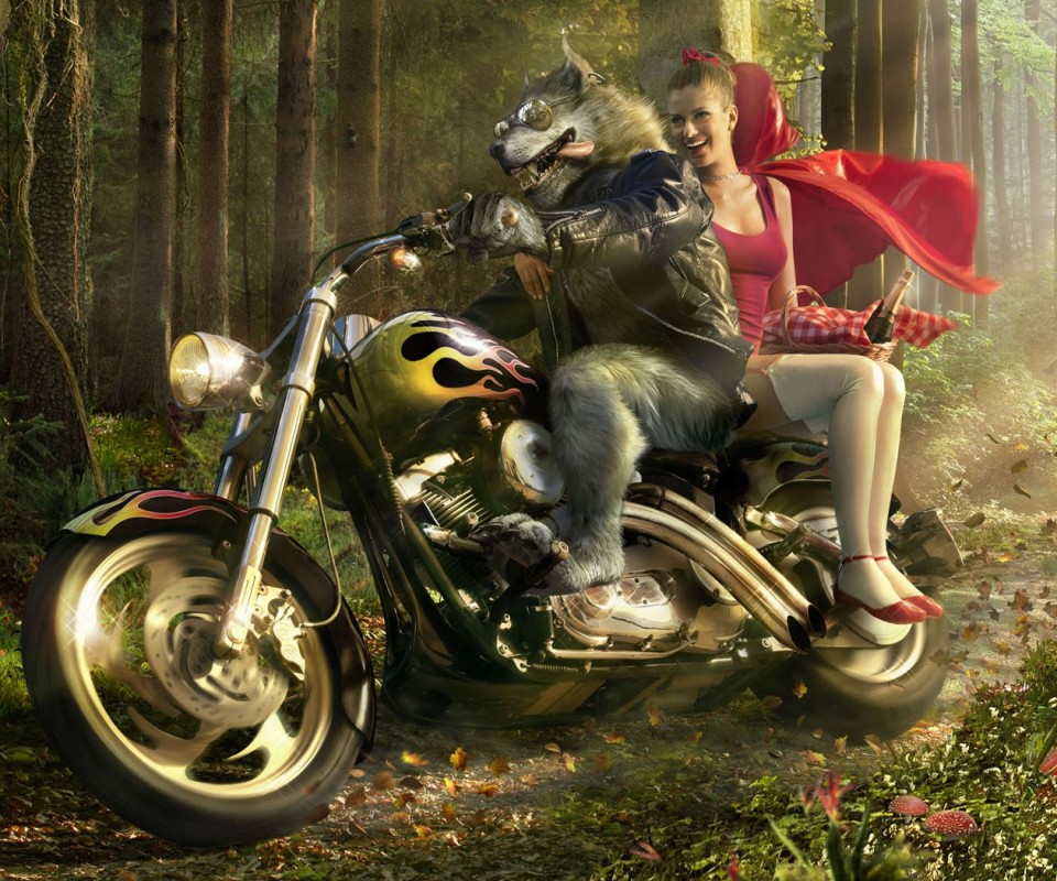 Красная шапочка по новому обои