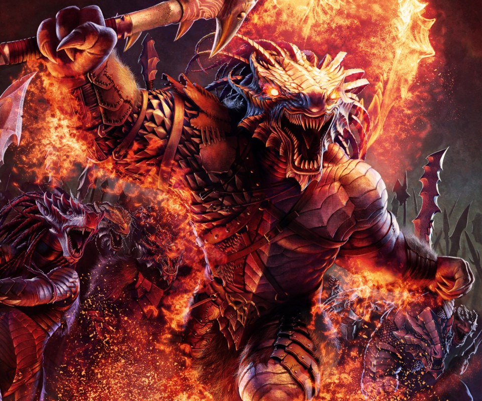 Dragonborn Barbarian обои