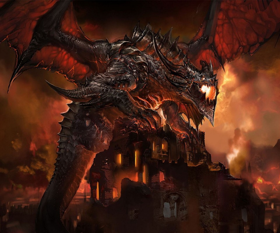 Огромный дракон обои