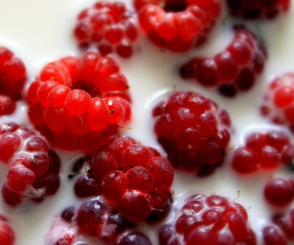 Малина в молоке обои