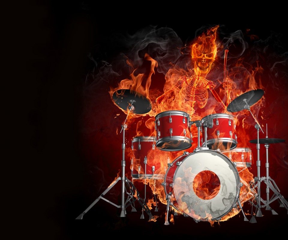 Огненный барабанщик обои