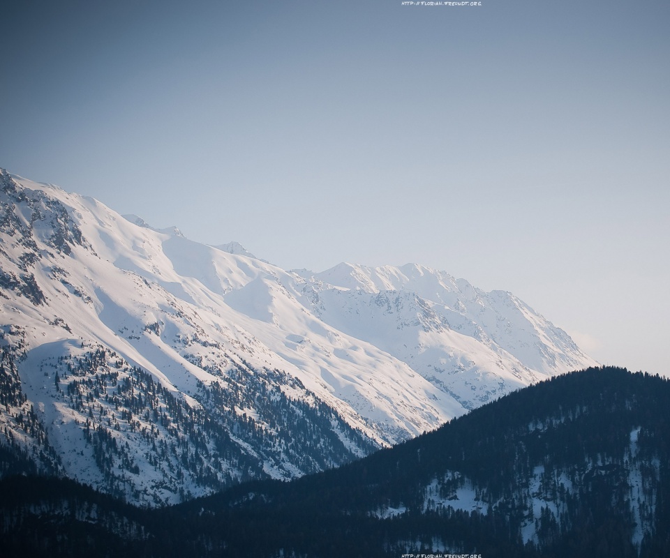 Горные вершины зимой обои