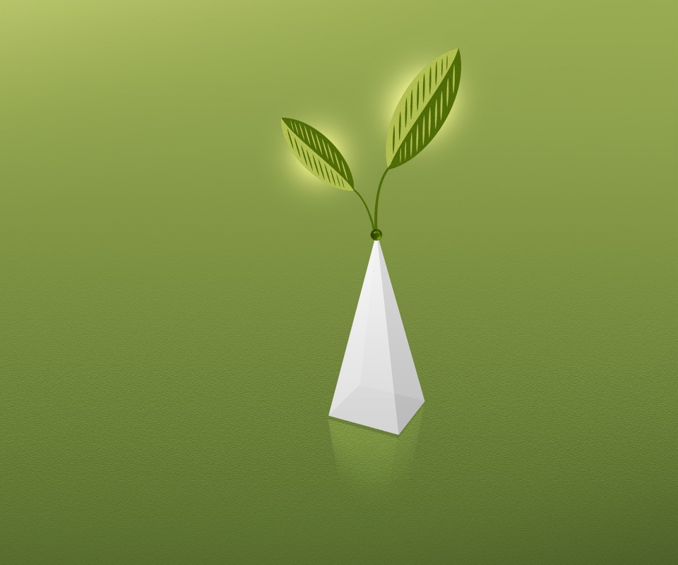 Пирамида и листик обои