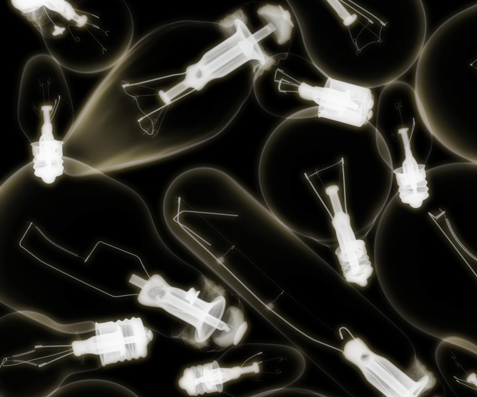 Лампочки под рентгеном обои