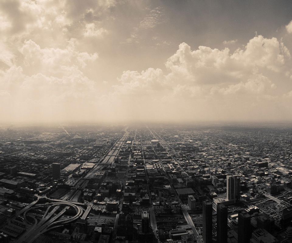 Город: вид сверху обои