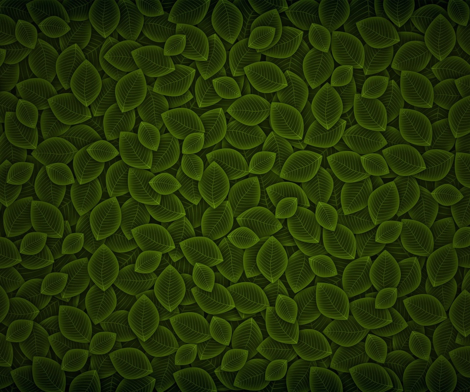 Векторные зеленые листья обои