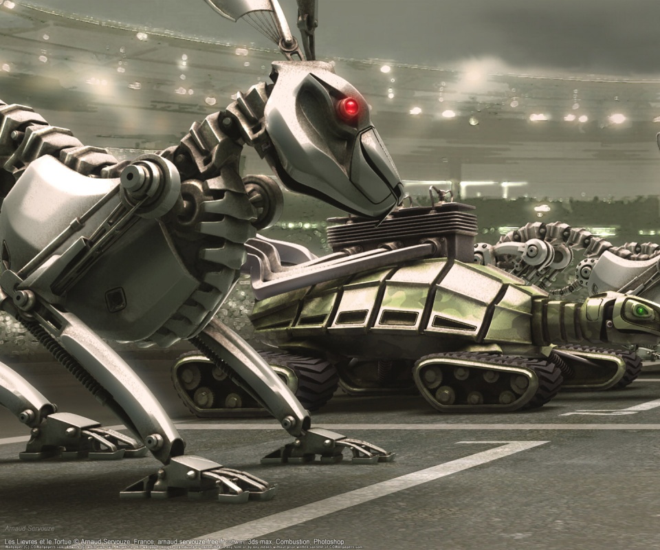 Роботы на старте обои