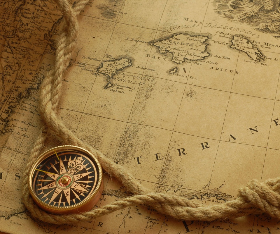 Старинная карта обои