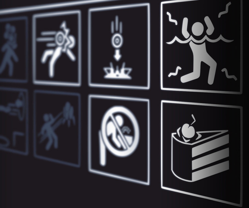 предупреждения Portal обои