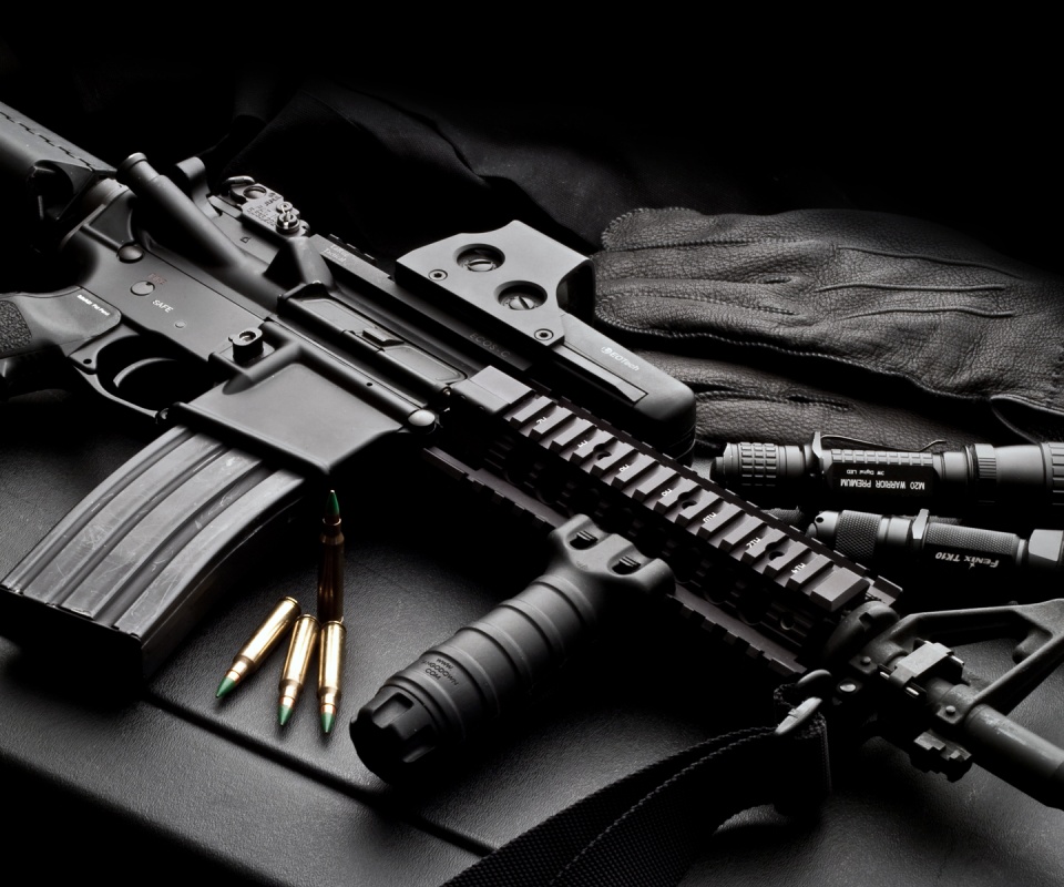 Черный автомат обои