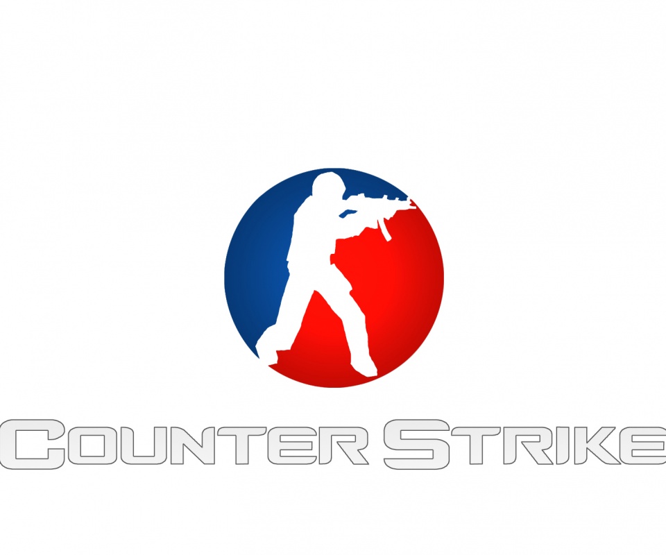 Логотип Counter Strike на белом фоне обои