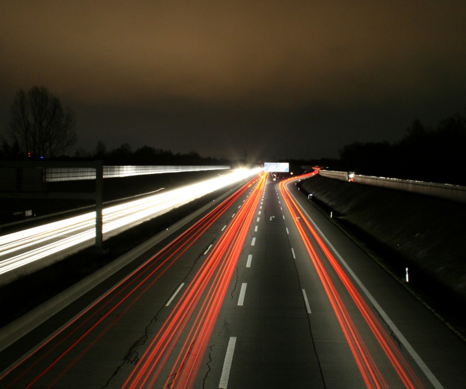 Ночная трасса обои