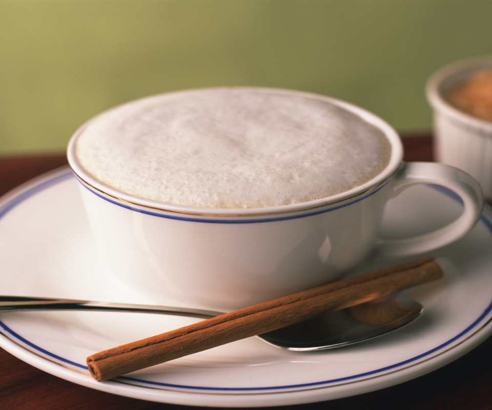 Чашечка кофе с корицей обои