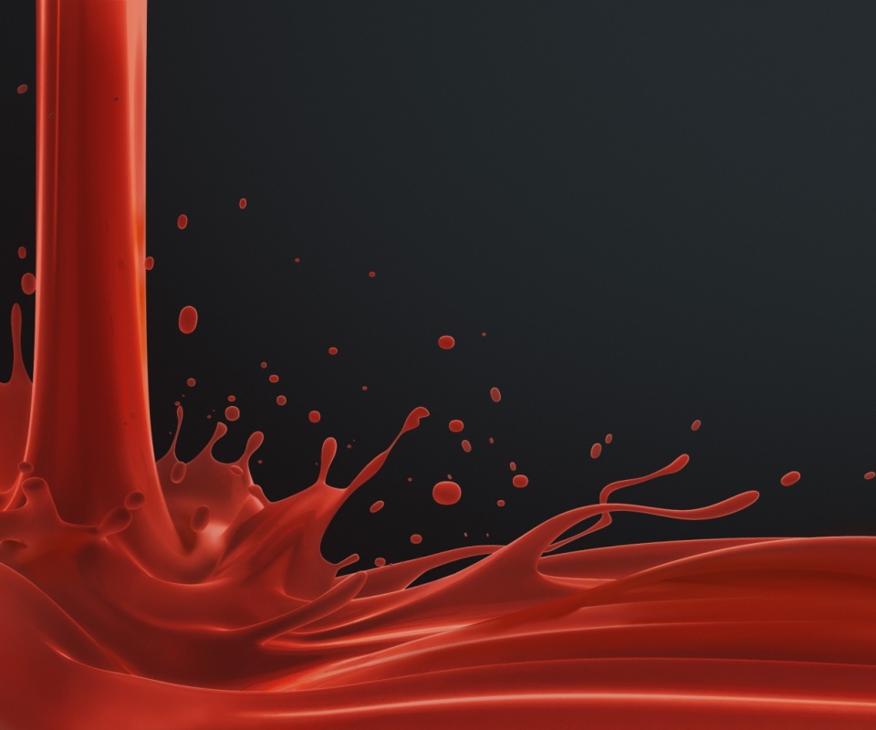 Красный всплеск обои