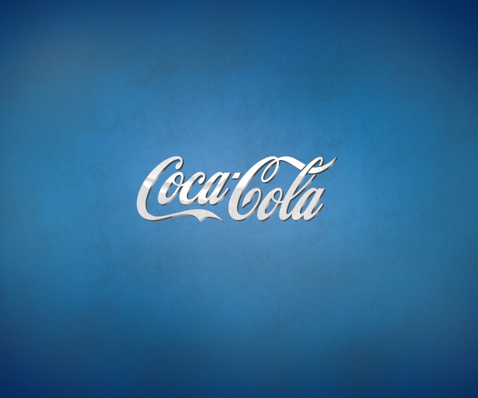 Синий логотип Coca-Cola обои