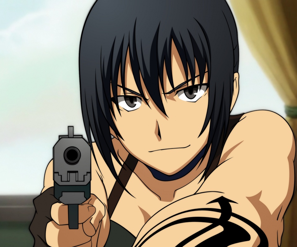 Девушка с пистолетом обои