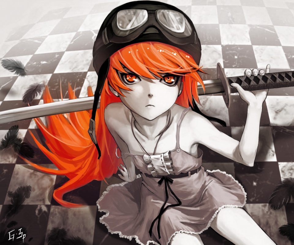 Полувампир из Bakemonogatari обои