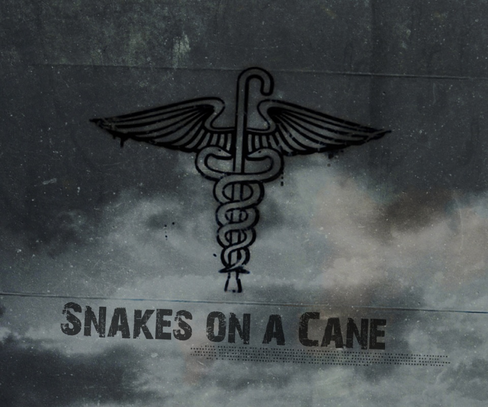 Змеи на трости обои