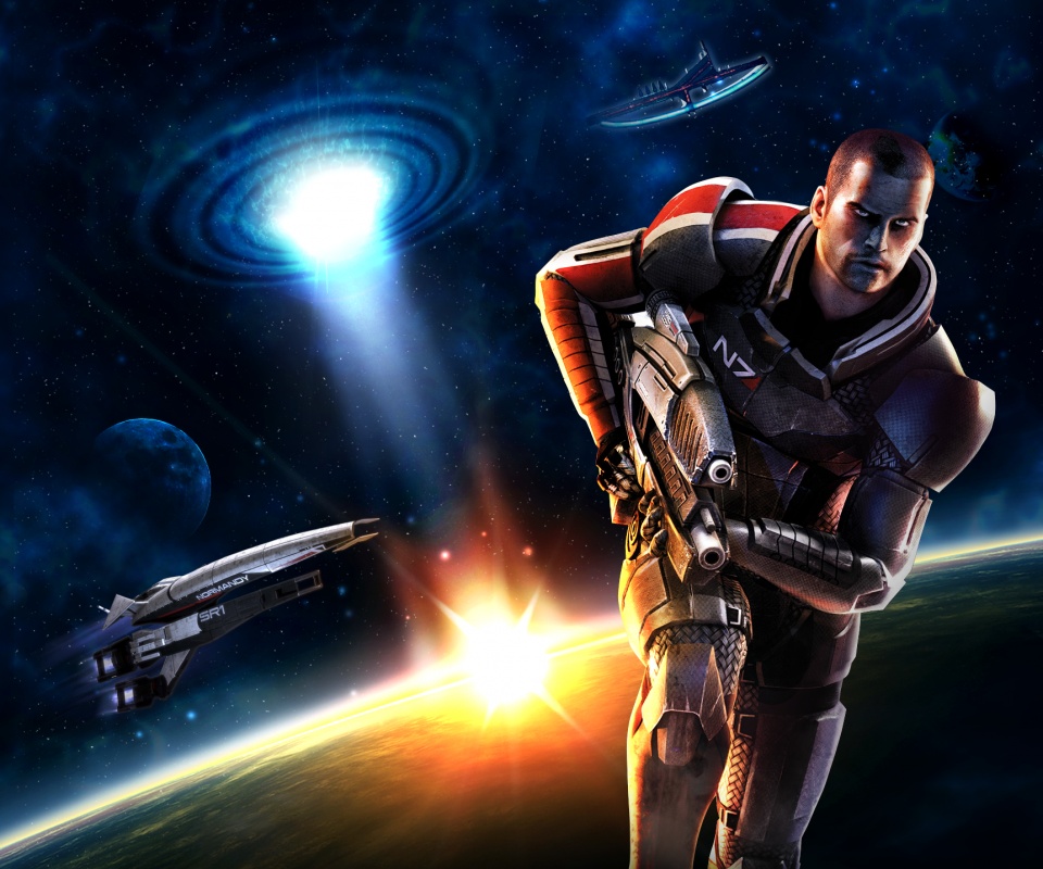 Шепард из вселенной Mass Effect обои