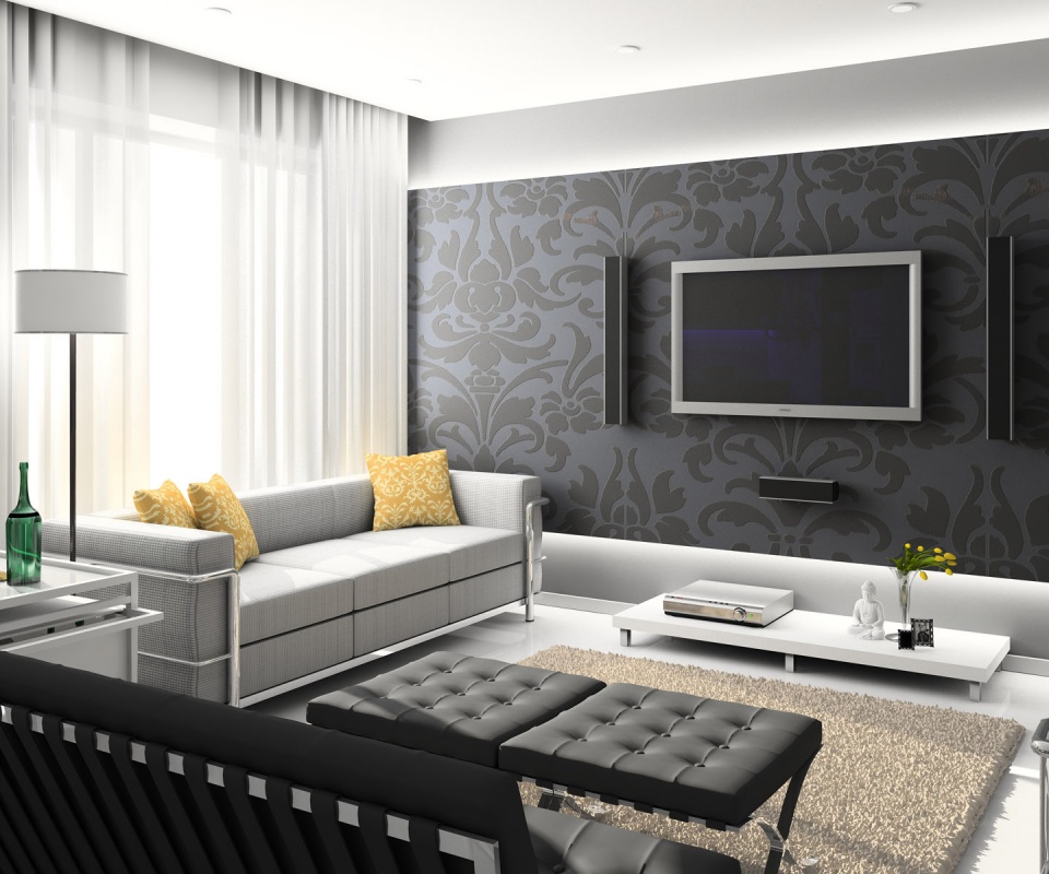 Современная комната обои