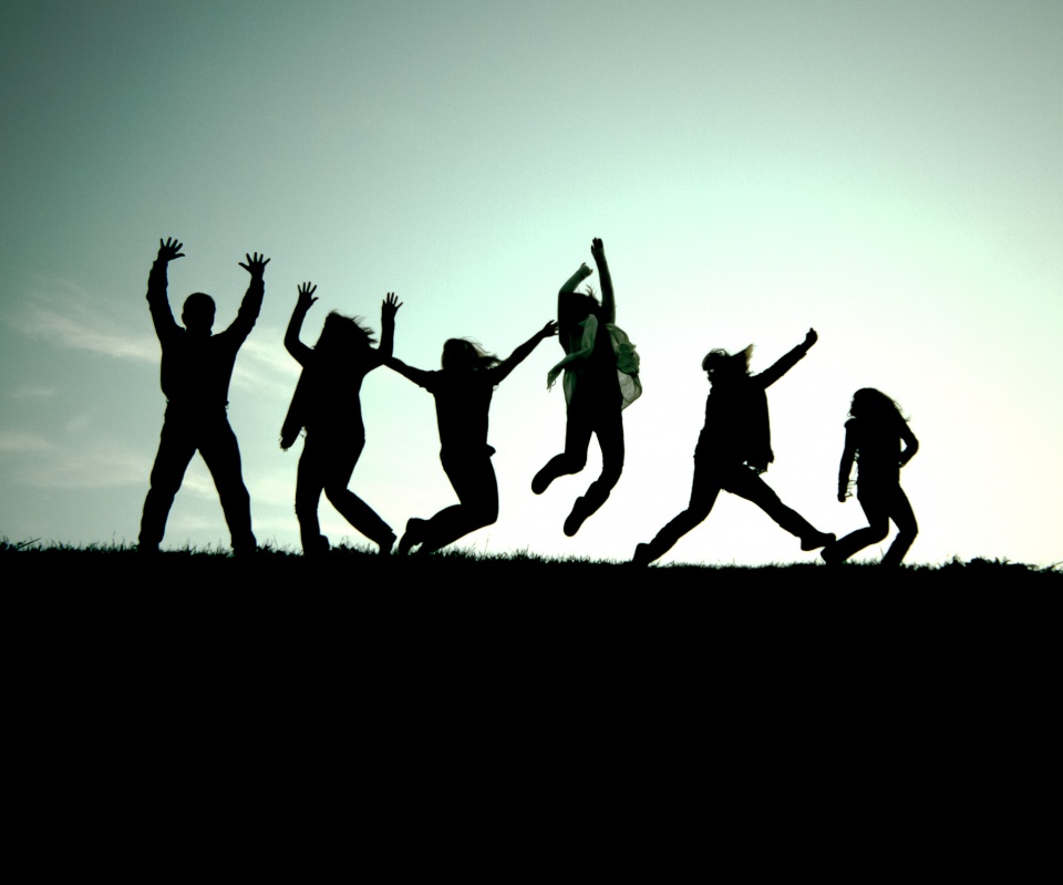 Силуэты людей обои